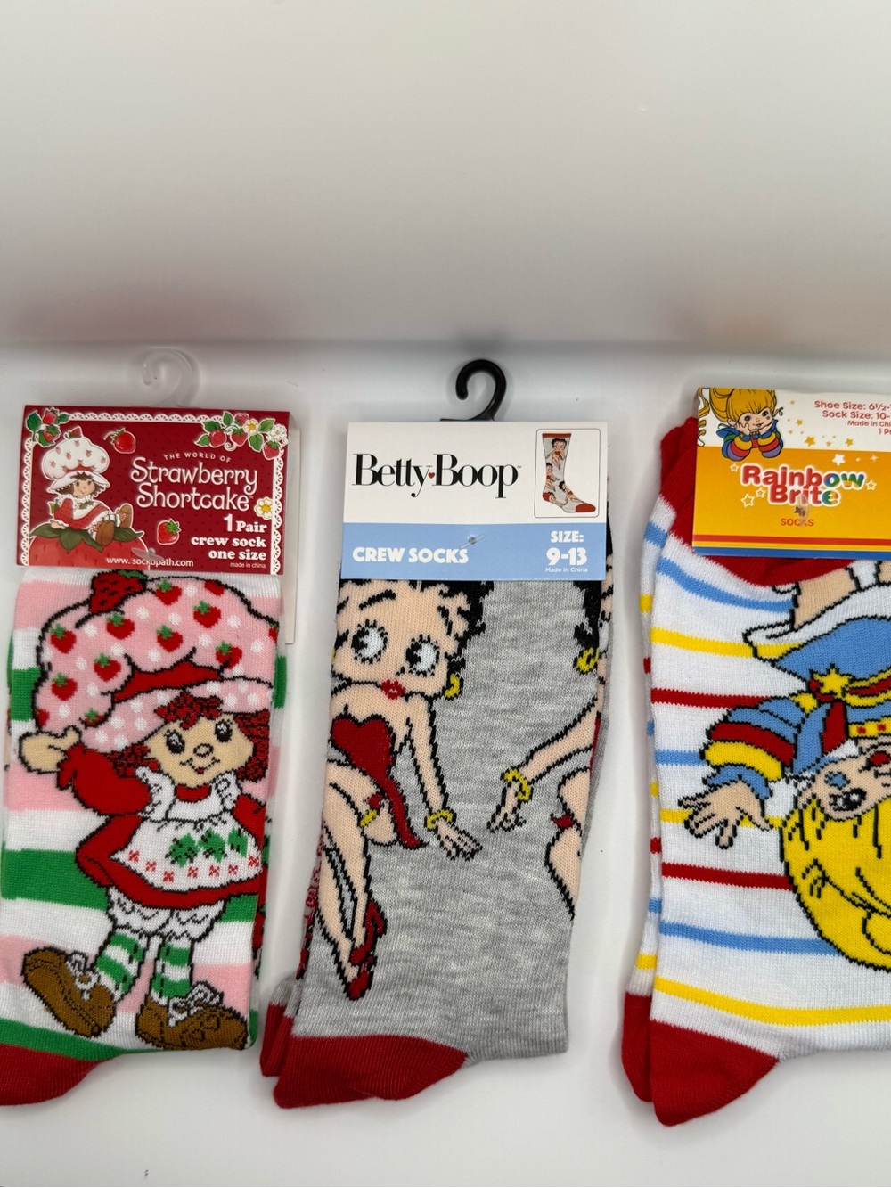 Betty Boop Strawberry Shortcake Rainbow Bright Ladies Socks